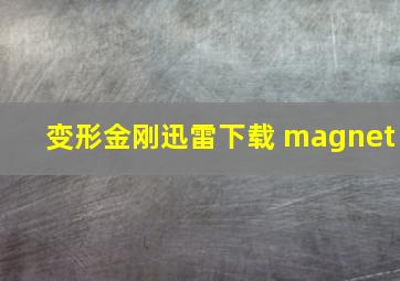 变形金刚迅雷下载 magnet